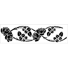 Пример трафарета Беспутная роза 1