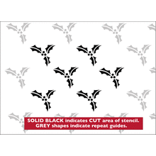 Пример трафарета Падубные обои