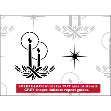 Пример трафарета Рождественская история