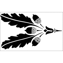 Пример трафарета Желуди 1