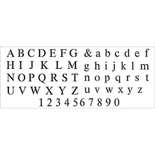 Пример трафарета Классический алфавит 2