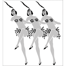 Пример трафарета Канкан