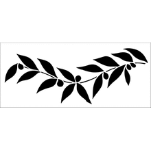 Пример трафарета Листья и ягоды 1