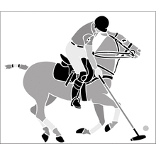 Пример трафарета Лошадь и поло