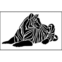 Трафарет тигра 01