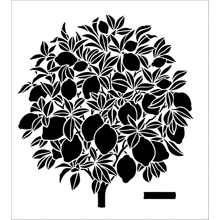 Пример трафарета Лимонное дерево