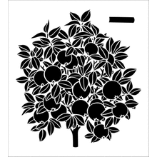 Пример трафарета Апельсиновое дерево 2