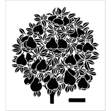 Пример трафарета Грушевое дерево