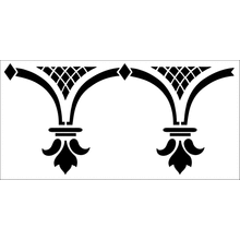 Пример трафарета Бордюр арками