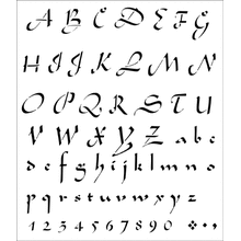 Пример трафарета Рукописный алфавит