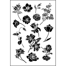 Пример трафарета Средние цветы