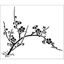 Пример трафарета Вишневый цвет 1