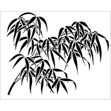 Пример трафарета Бамбуковый лист 1