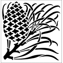 Пример трафарета Сосновая шишка