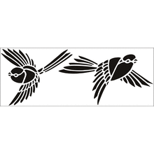 Пример трафарета Синие птички 1