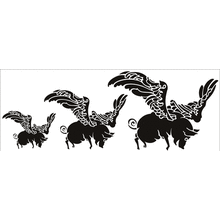 Пример трафарета Летучие свиньи 1