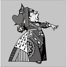 Пример трафарета Красная королева 2