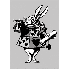 Пример трафарета Белый кролик 5