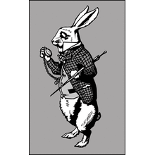 Пример трафарета Белый кролик 2