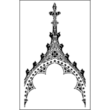 Пример трафарета Готичная арка 2