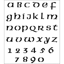 Пример трафарета Алфавит 2а