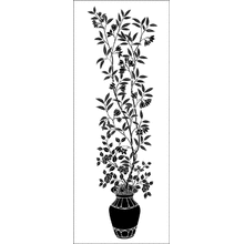 Пример трафарета Дерево в кадке 2