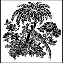 Пример трафарета Обои из чинца