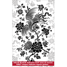 Пример трафарета Сказочные птицы