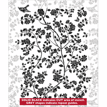 Пример трафарета Малые пионы 3