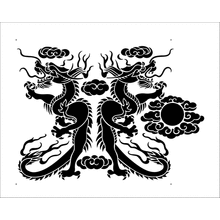 Пример трафарета Драконы 1