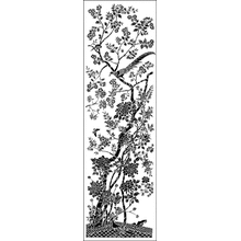 Пример трафарета Панель с фазаном 1