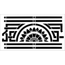 Пример трафарета Цветок в обрешетке