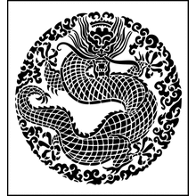 Пример трафарета Дракон 10