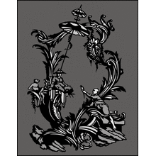 Пример трафарета Китайский лакей