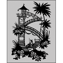 Пример трафарета Дом мандаринов