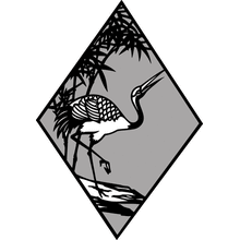 Пример трафарета Журавль 3