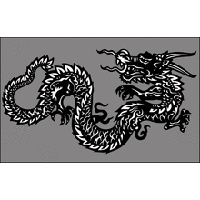 Пример трафарета Дракон 7