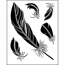 Пример трафарета Перья 1