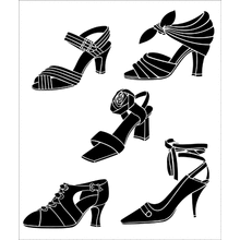 Пример трафарета Ботинки 1