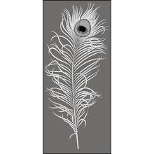 Пример трафарета Павлинье перо 1