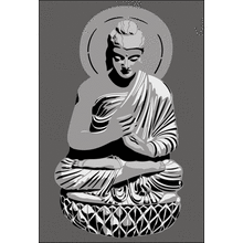 Пример трафарета Будда 1