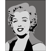 Пример трафарета Поп-арт