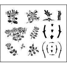 Пример трафарета Жимолость 2