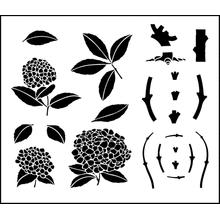 Пример трафарета Гортензия 2