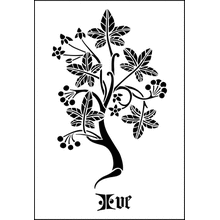 Пример трафарета Плющ 2