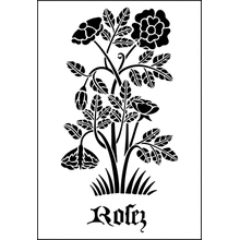 Пример трафарета Роза 1