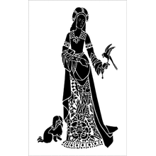 Пример трафарета Леди