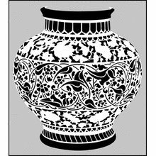 Пример трафарета Турецкая ваза