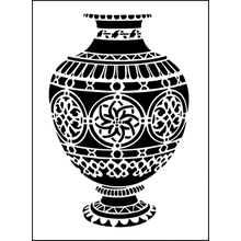 Пример трафарета Мароканская ваза