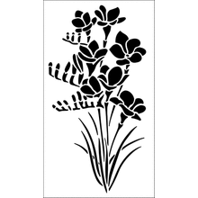 Пример трафарета Фрезия